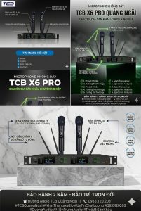 Micro Không Dây TCB X6 Pro – Giải Pháp Âm Thanh Chuyên Nghiệp Cho Sân Khấu & Sự Kiện