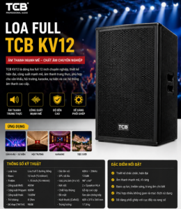 Loa Full TCB KV12 Chính Hãng – Âm Thanh Mạnh Mẽ, Chuyên Nghiệp Cho Sân Khấu