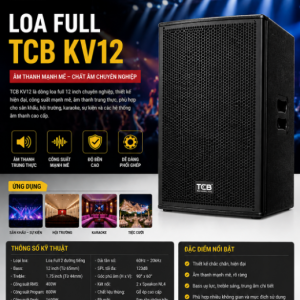 Loa Full TCB KV12 Chính Hãng – Âm Thanh Mạnh Mẽ, Chuyên Nghiệp Cho Sân Khấu